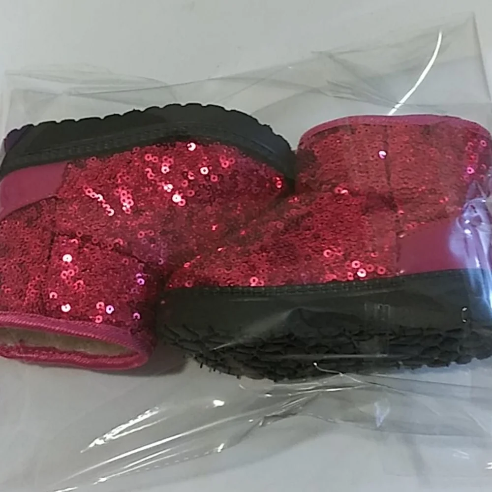 Girls Winter Sequined Boots Size 5.5